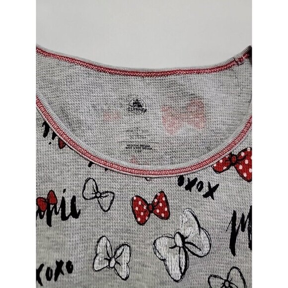 Disney Store Minnie Mouse Bows Greay Thermal LS Sz M - Picture 5 of 5